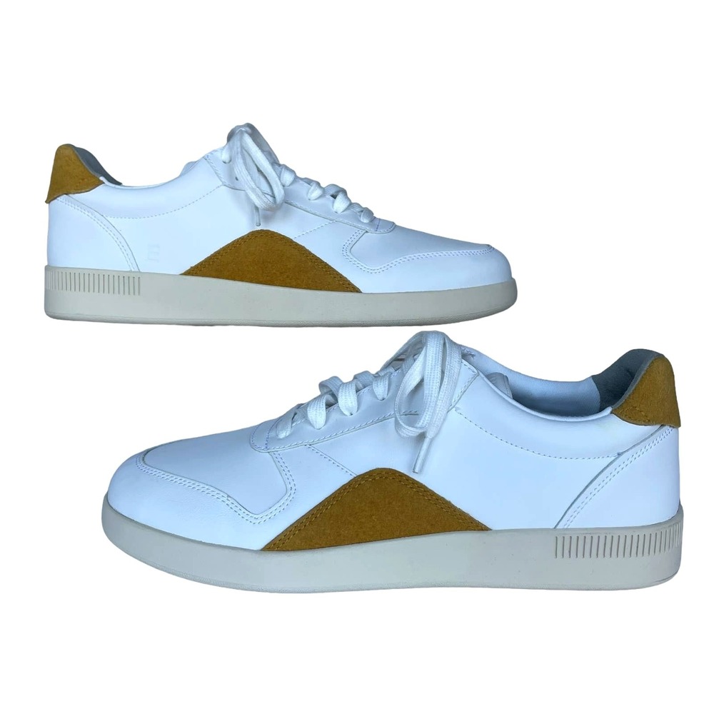 Everlane White Leather Suede‎ Accent Sneakers Mens US 9 Womens US 11 Casual